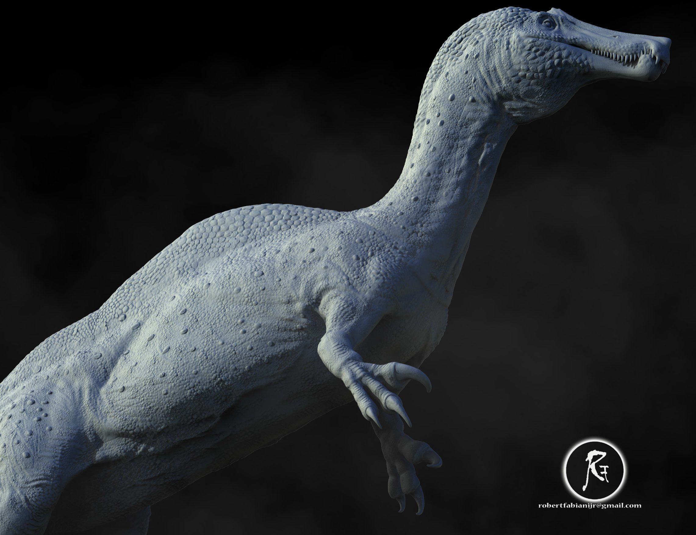 Irritator challengeri 3D print model_3