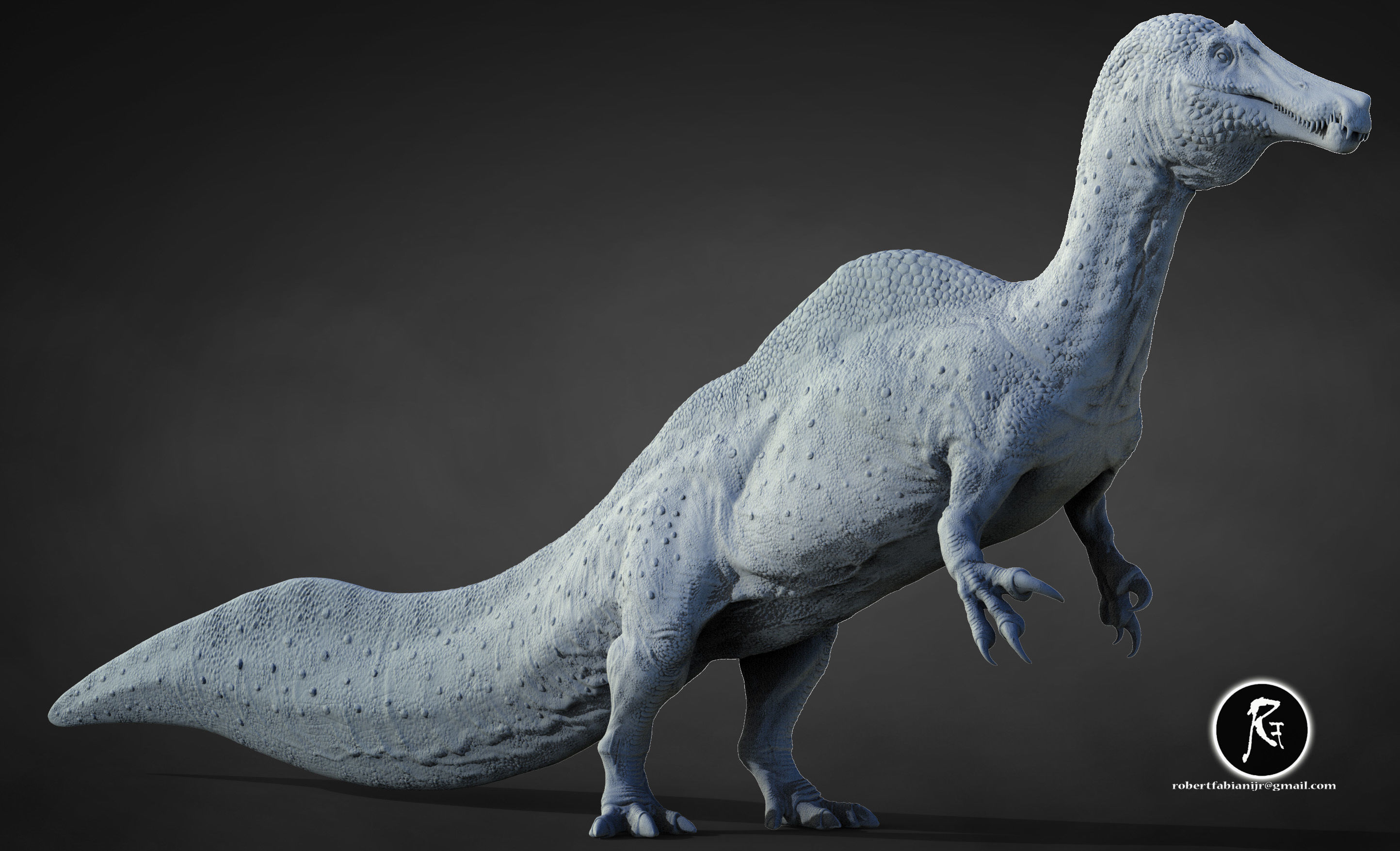 Irritator challengeri 3D print model_2