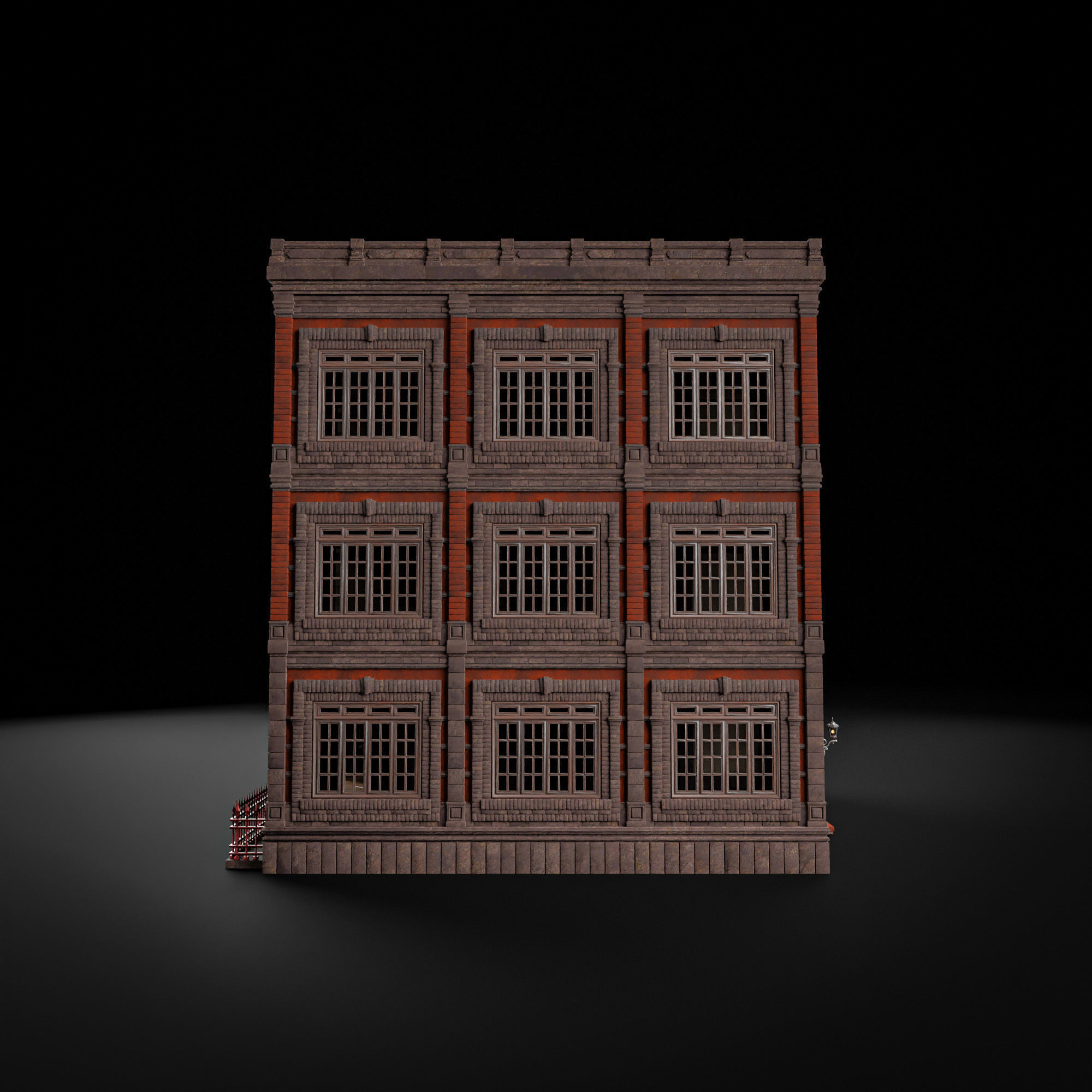 MODULAR BUILDING WITH INTERIOR KITBASH 02 Low-poly 3D model_15