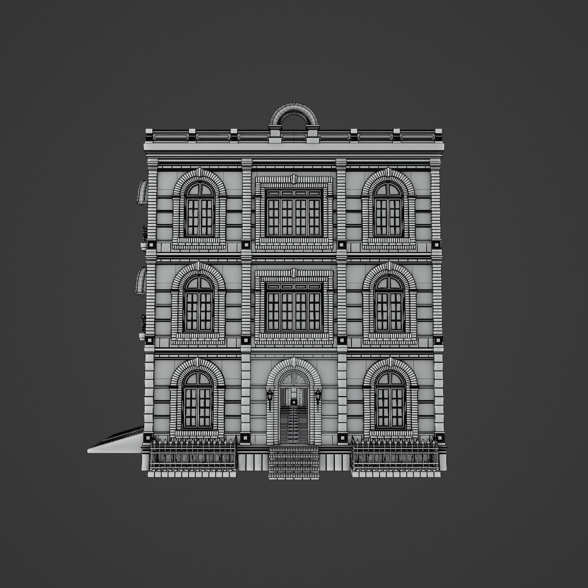 MODULAR BUILDING WITH INTERIOR KITBASH 02 Low-poly 3D model_23