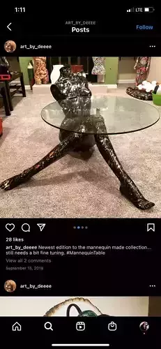 Modern human style living table 3d model