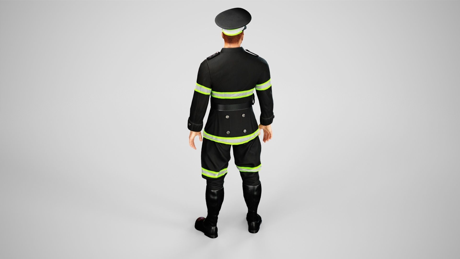 Police Low-poly 3D model_36