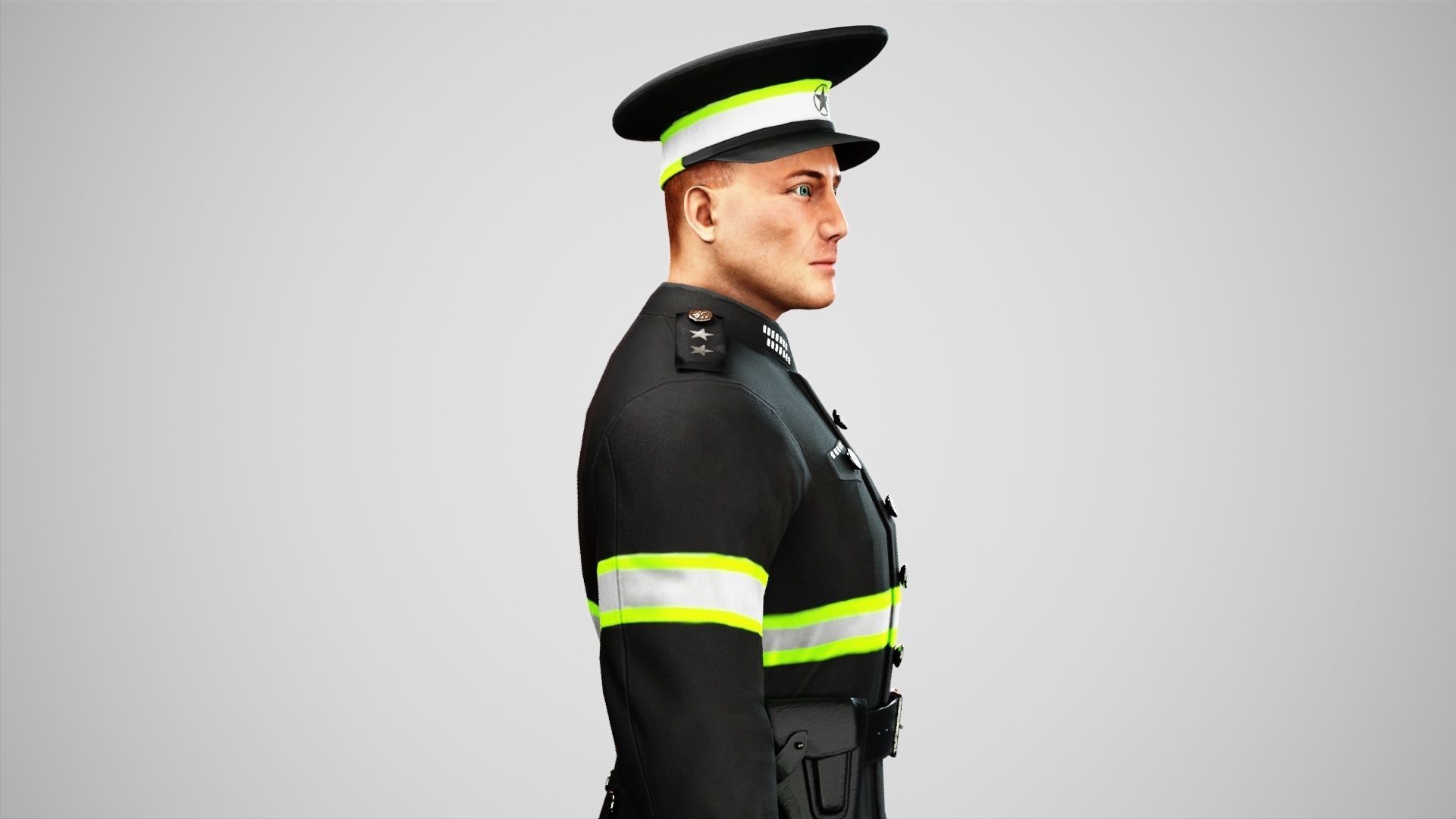 Police Low-poly 3D model_2