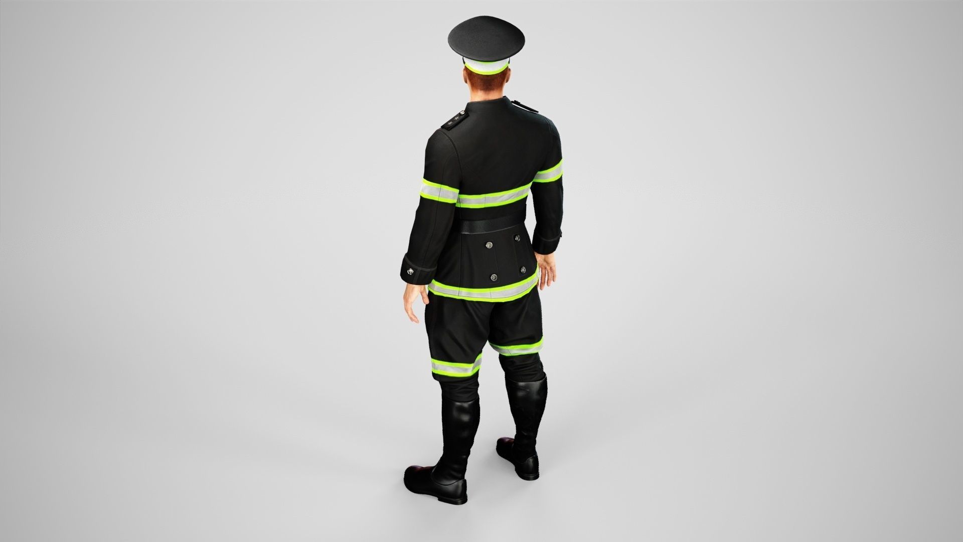 Police Low-poly 3D model_37