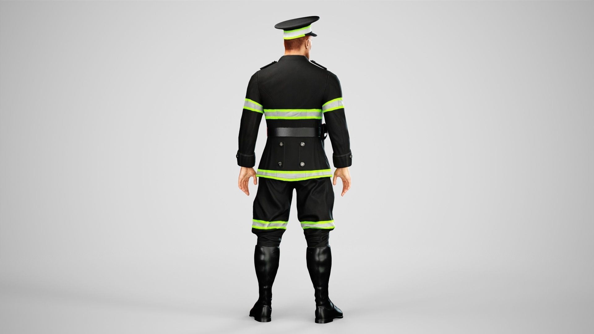 Police Low-poly 3D model_17