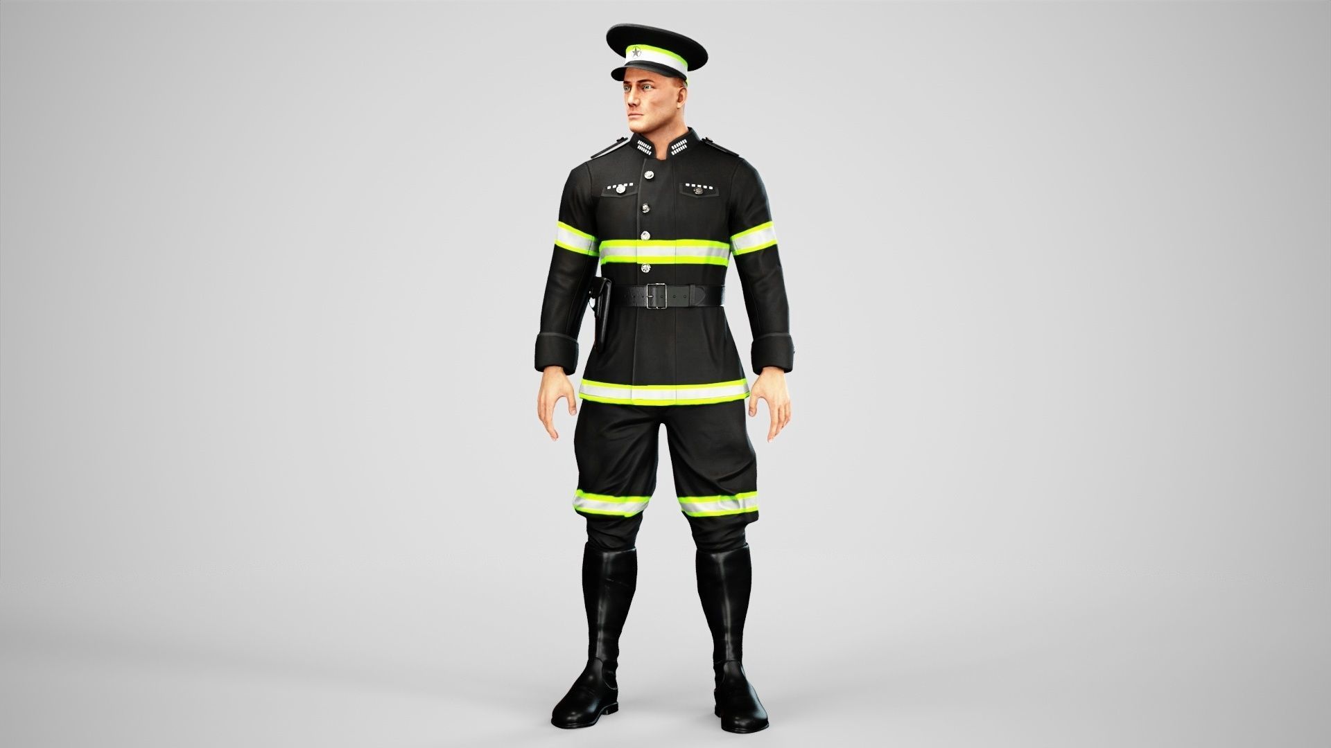 Police Low-poly 3D model_26