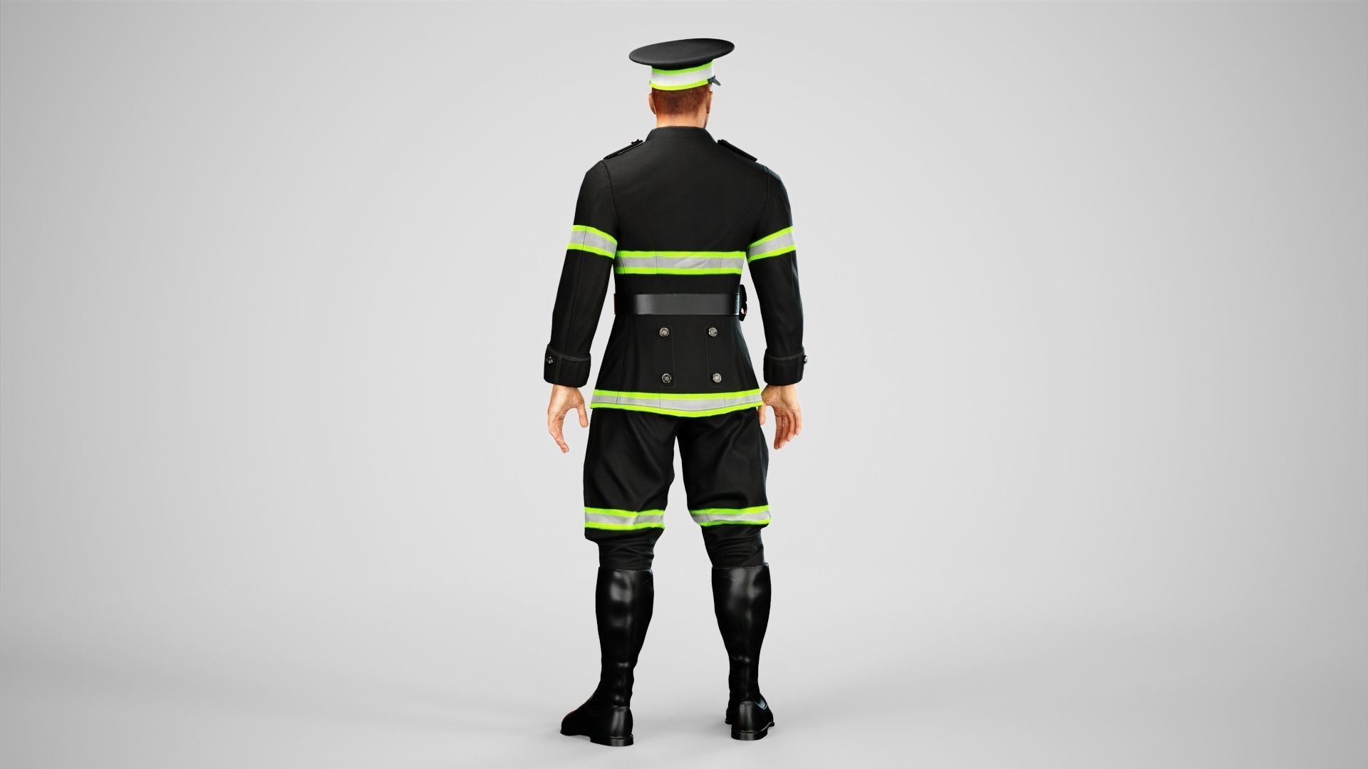 Police Low-poly 3D model_18