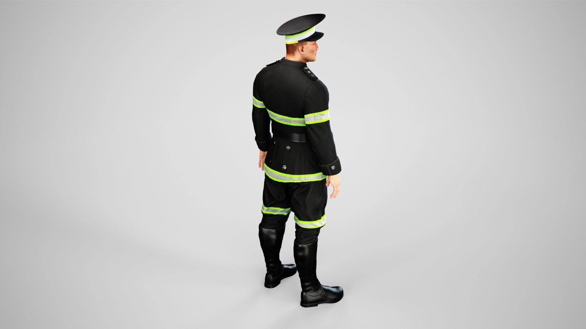 Police Low-poly 3D model_33