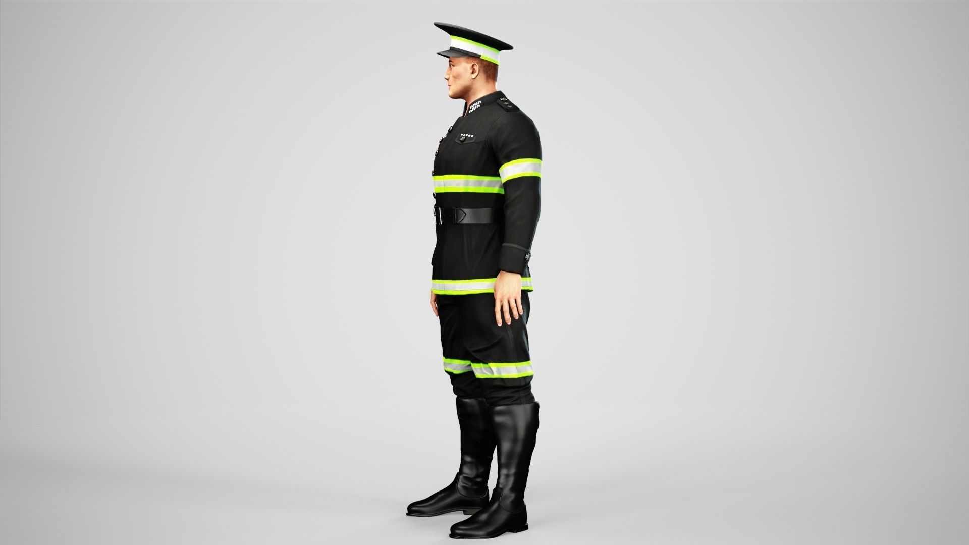 Police Low-poly 3D model_23