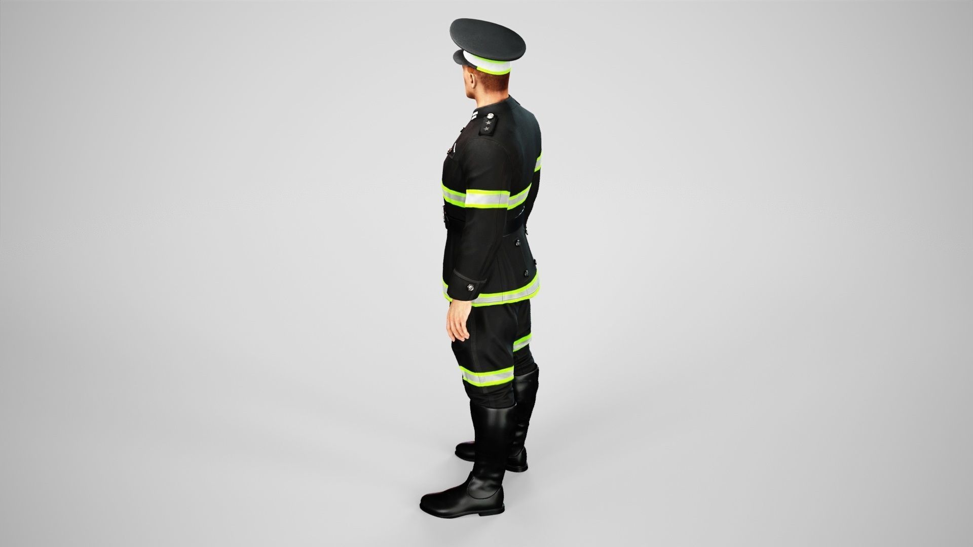 Police Low-poly 3D model_39