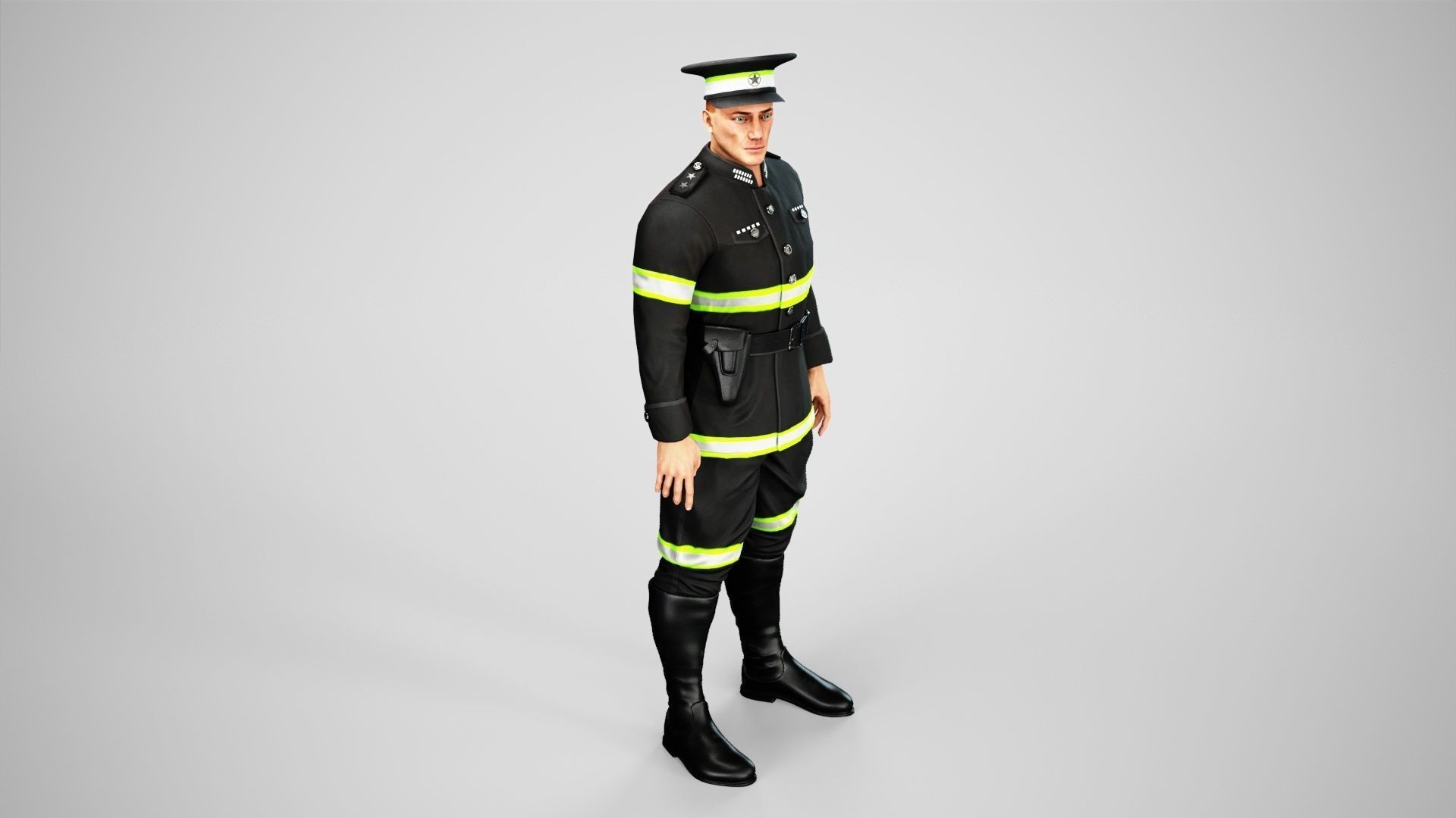 Police Low-poly 3D model_29