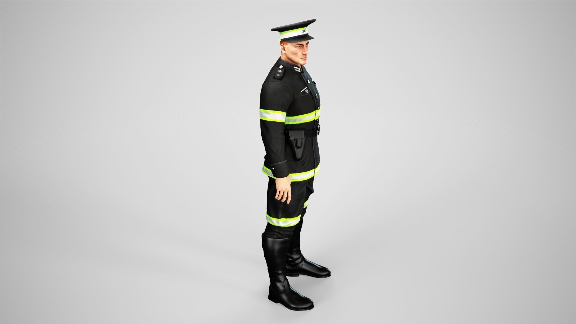 Police Low-poly 3D model_30