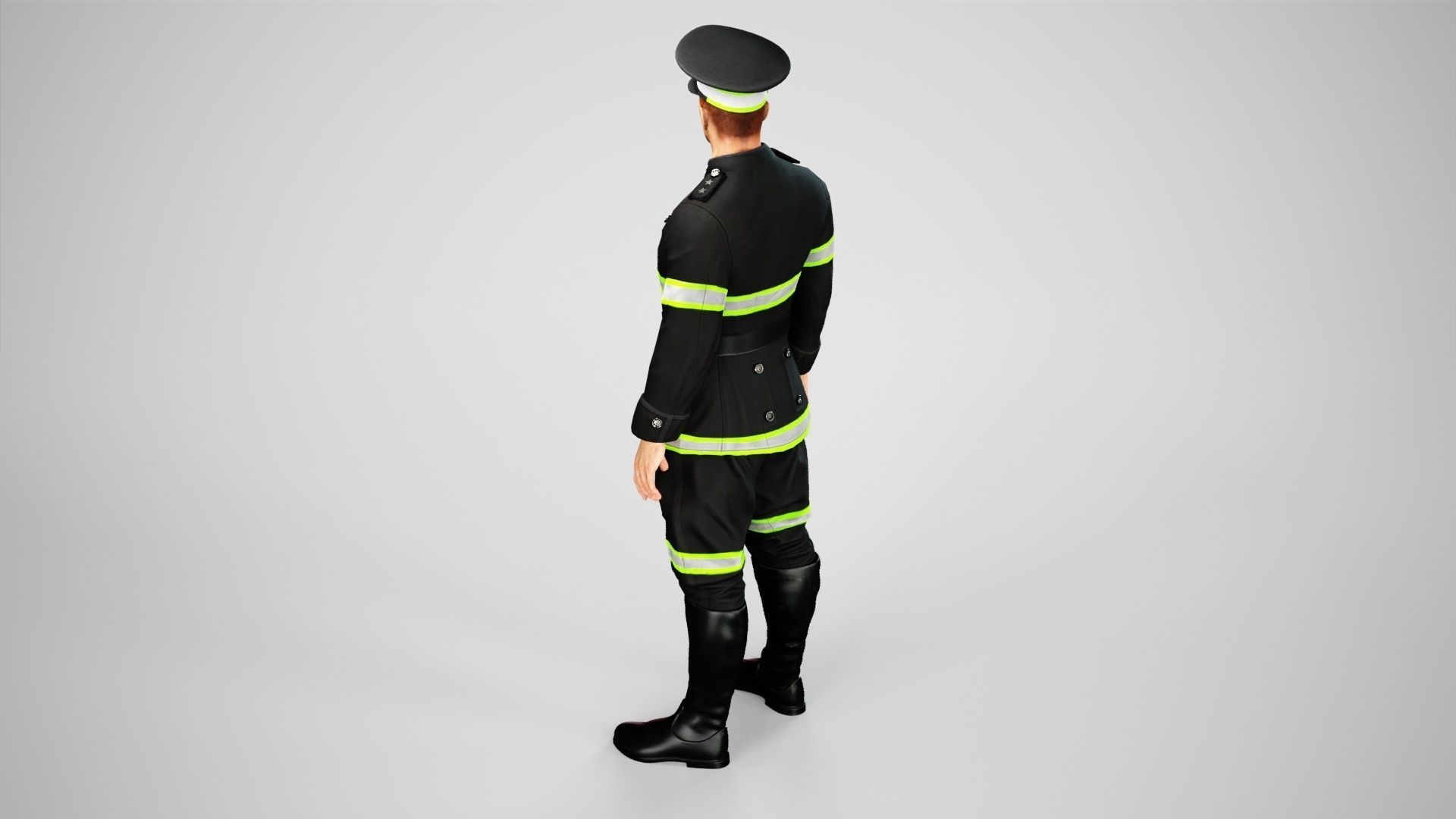 Police Low-poly 3D model_38
