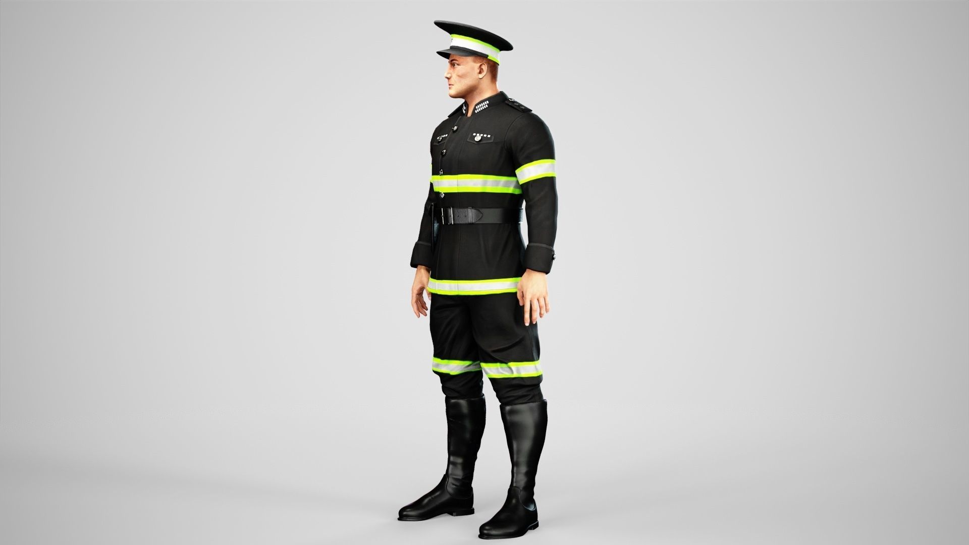 Police Low-poly 3D model_24