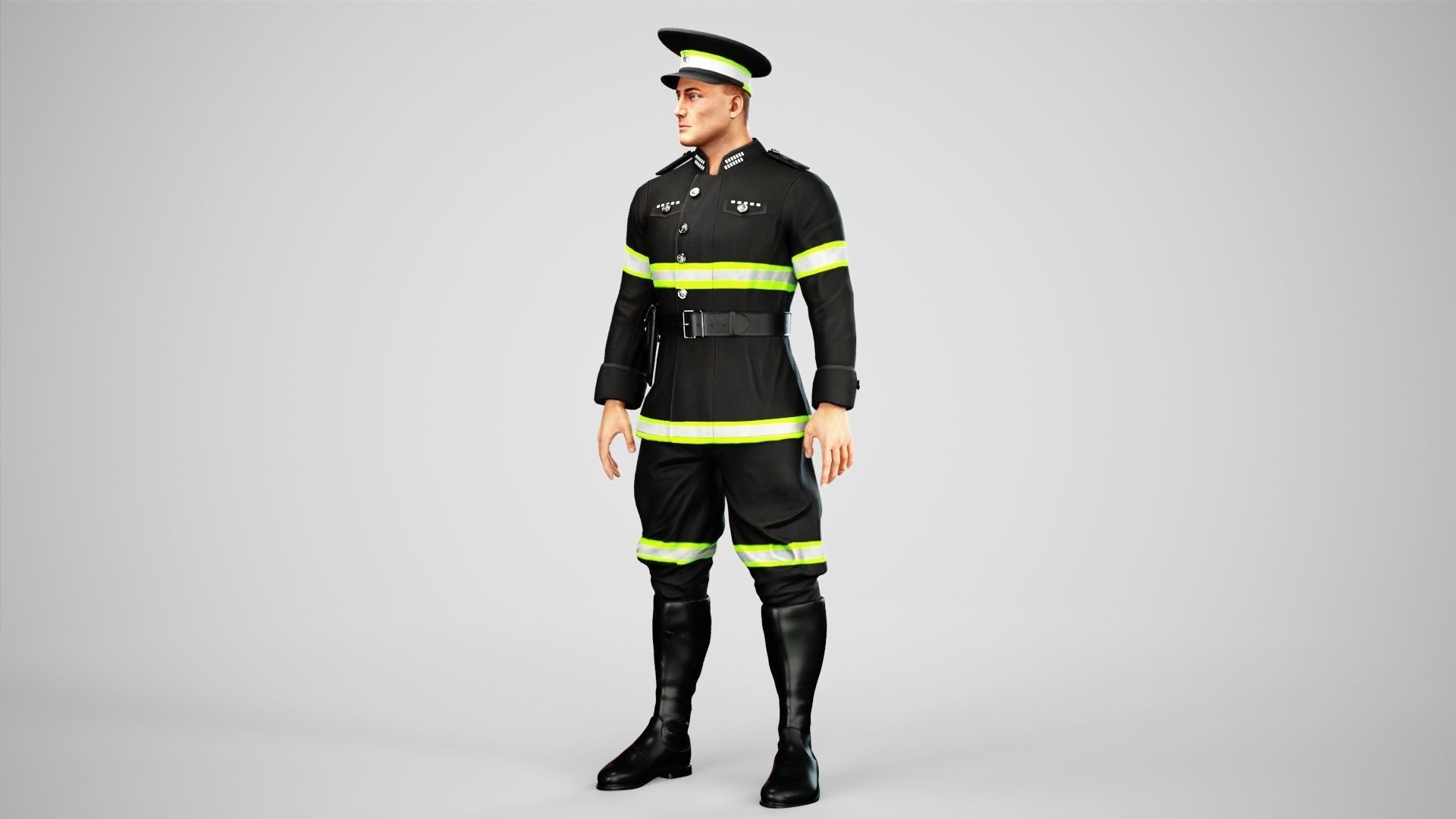 Police Low-poly 3D model_25