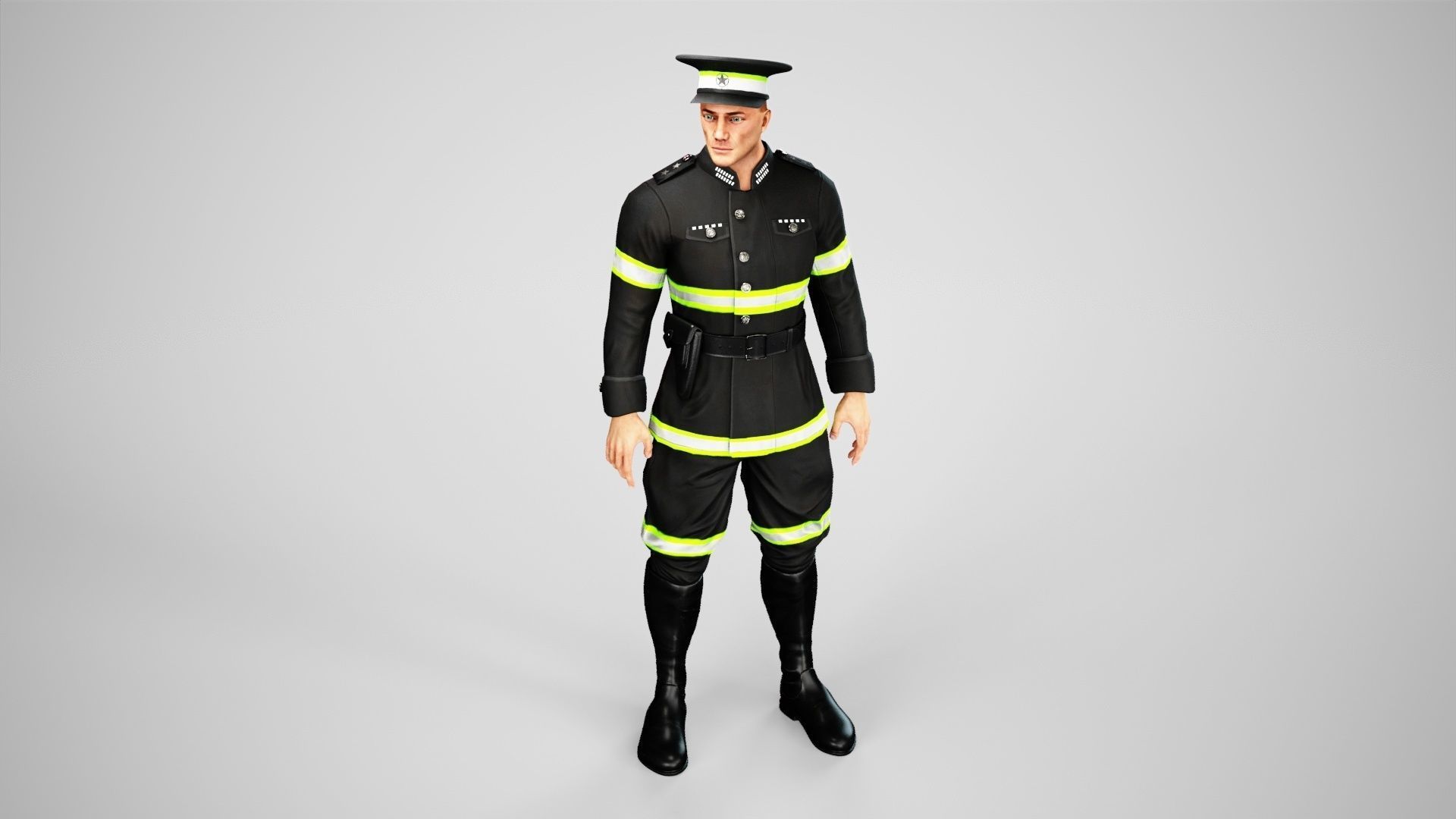 Police Low-poly 3D model_45