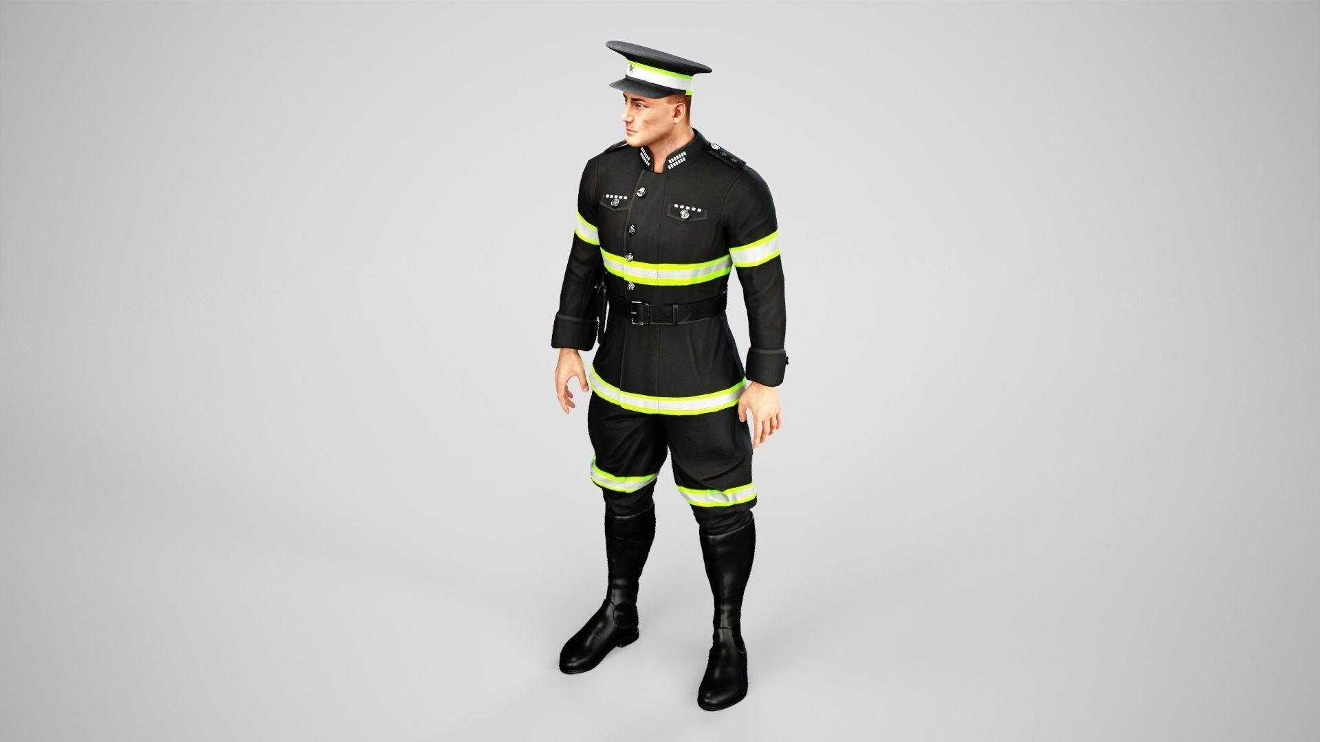 Police Low-poly 3D model_43