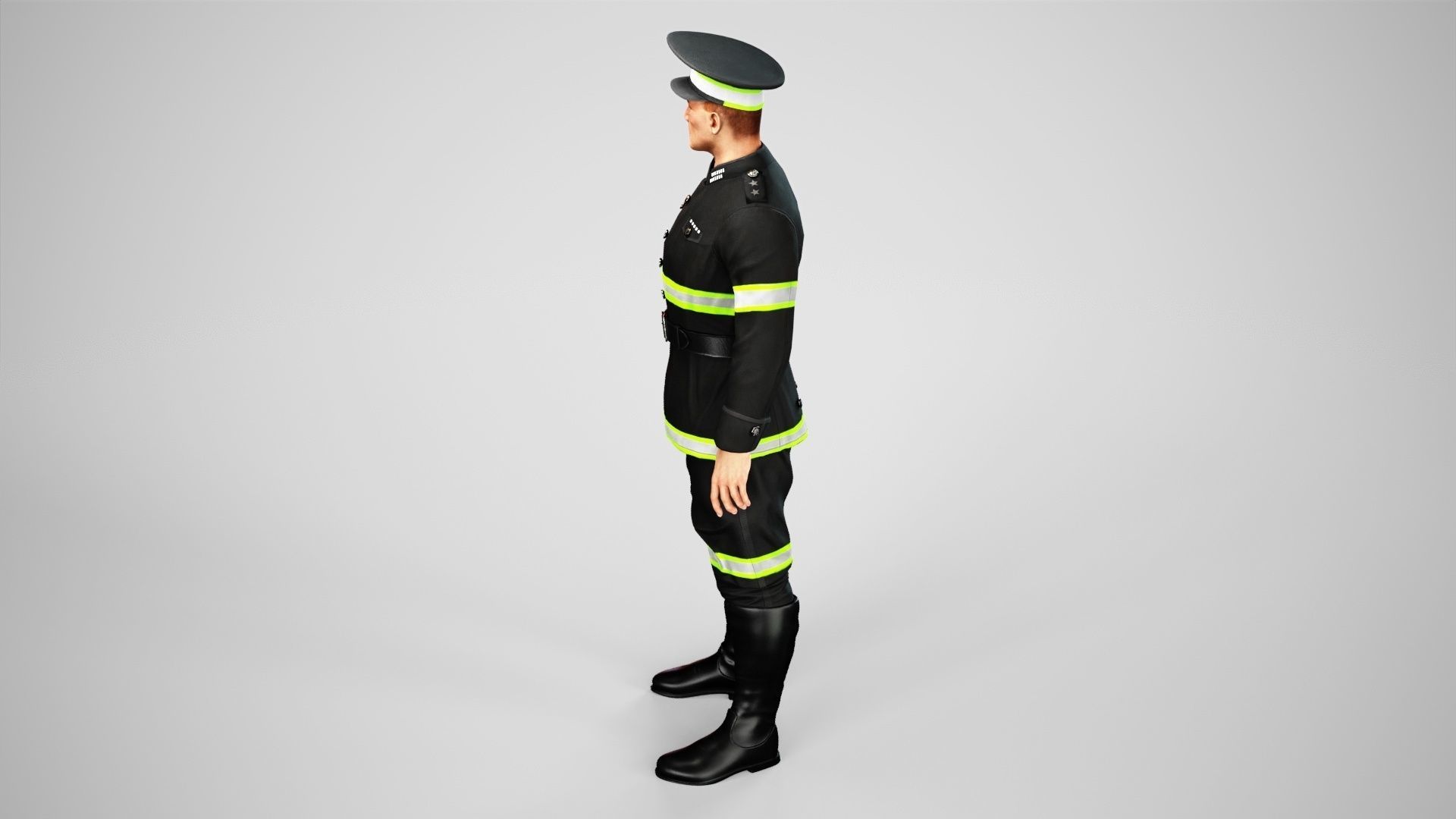 Police Low-poly 3D model_40