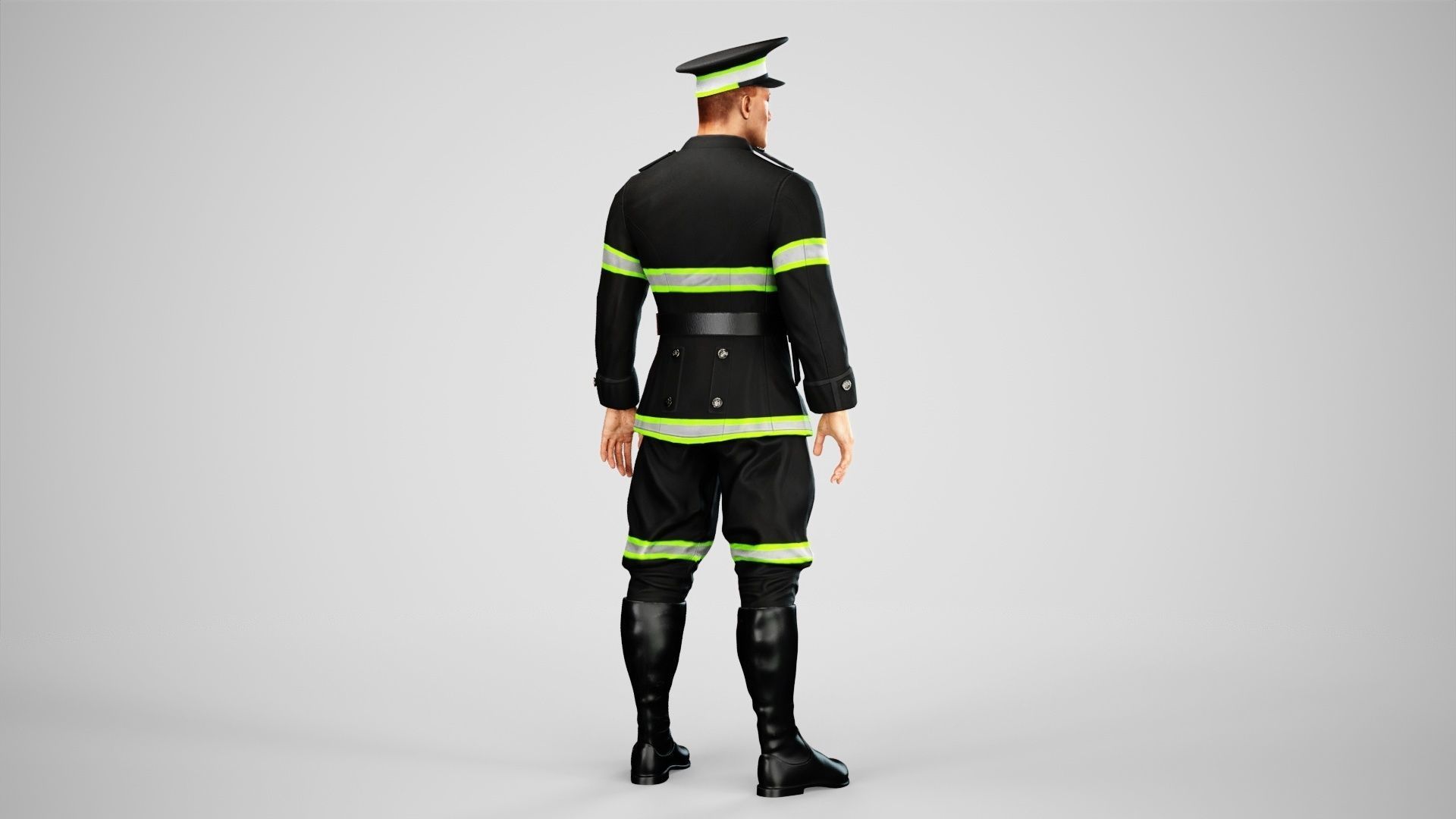 Police Low-poly 3D model_16