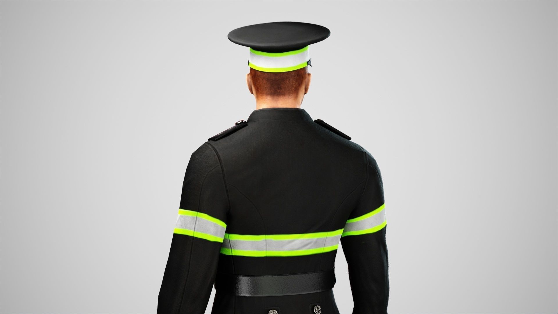 Police Low-poly 3D model_4