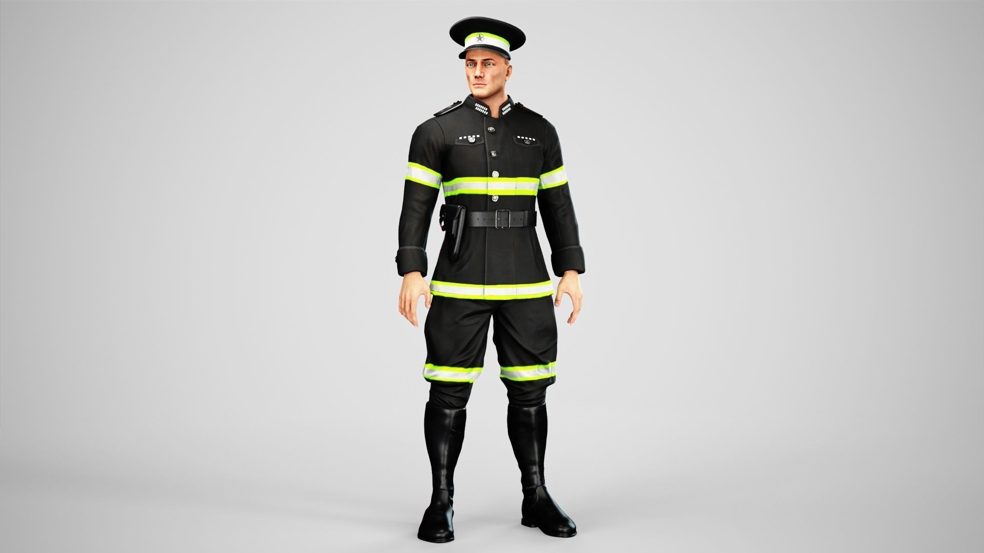 Police Low-poly 3D model_27