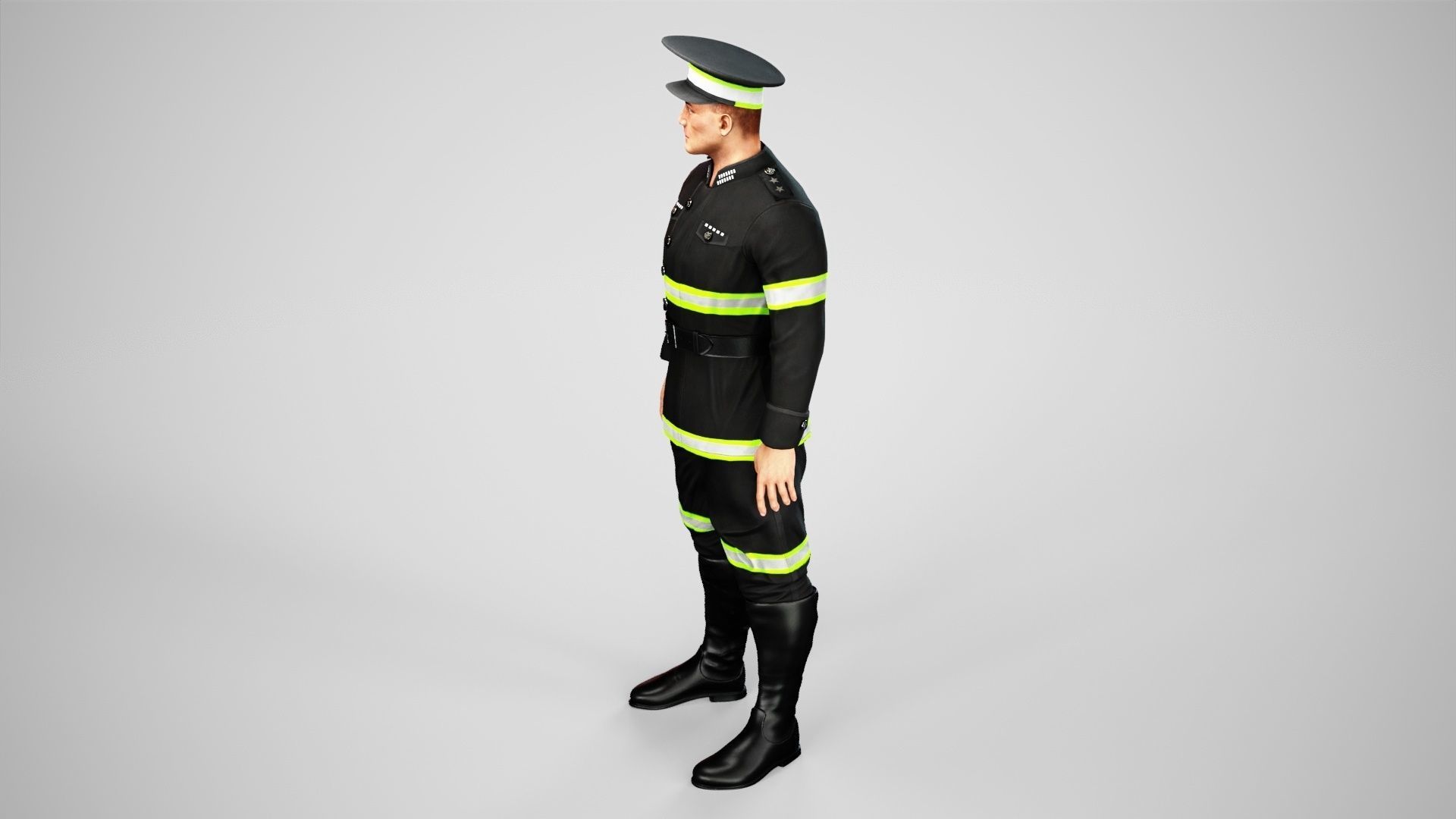 Police Low-poly 3D model_41