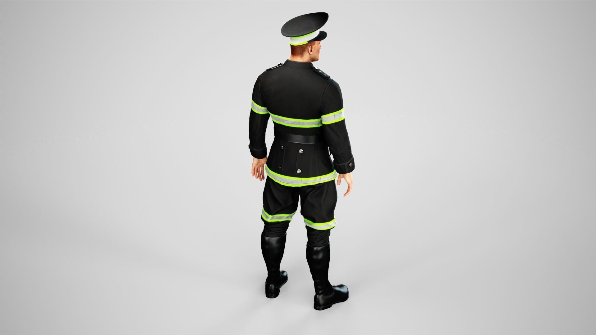 Police Low-poly 3D model_34