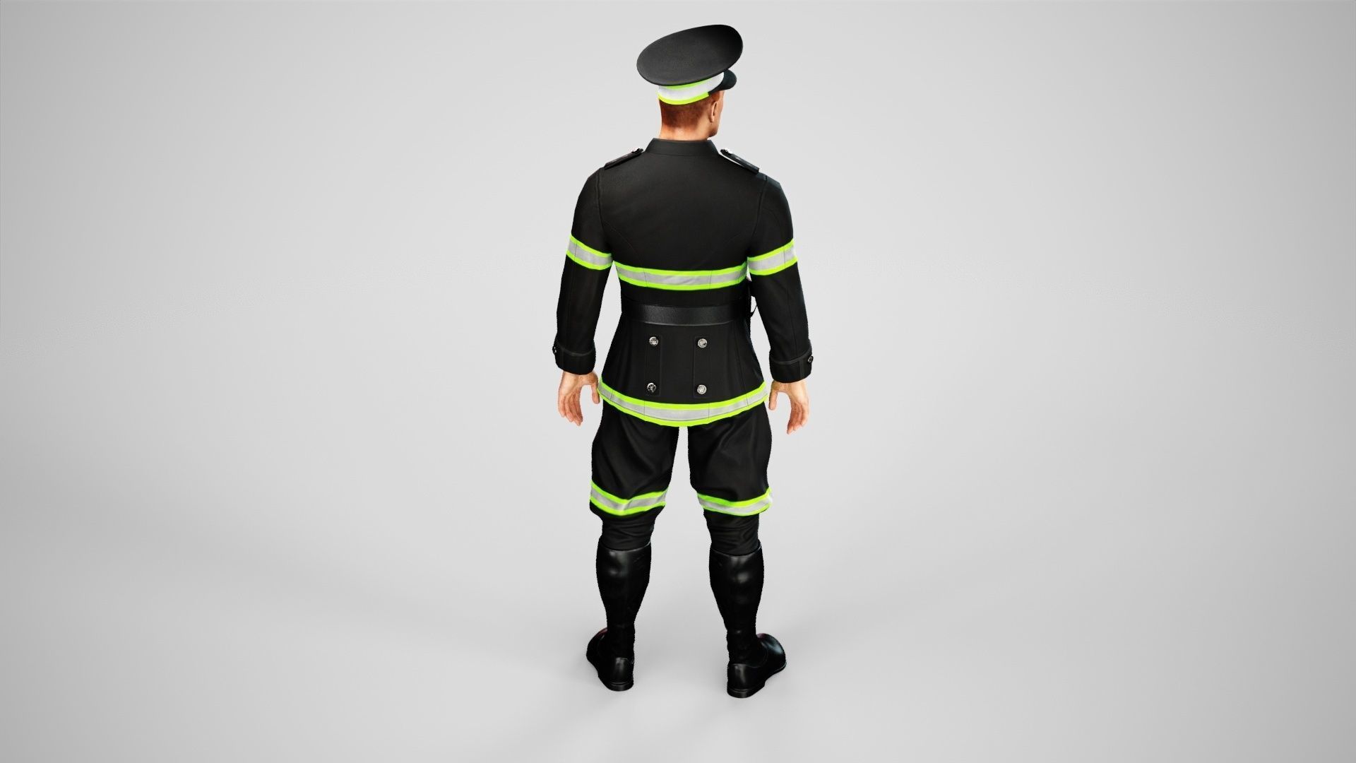 Police Low-poly 3D model_35