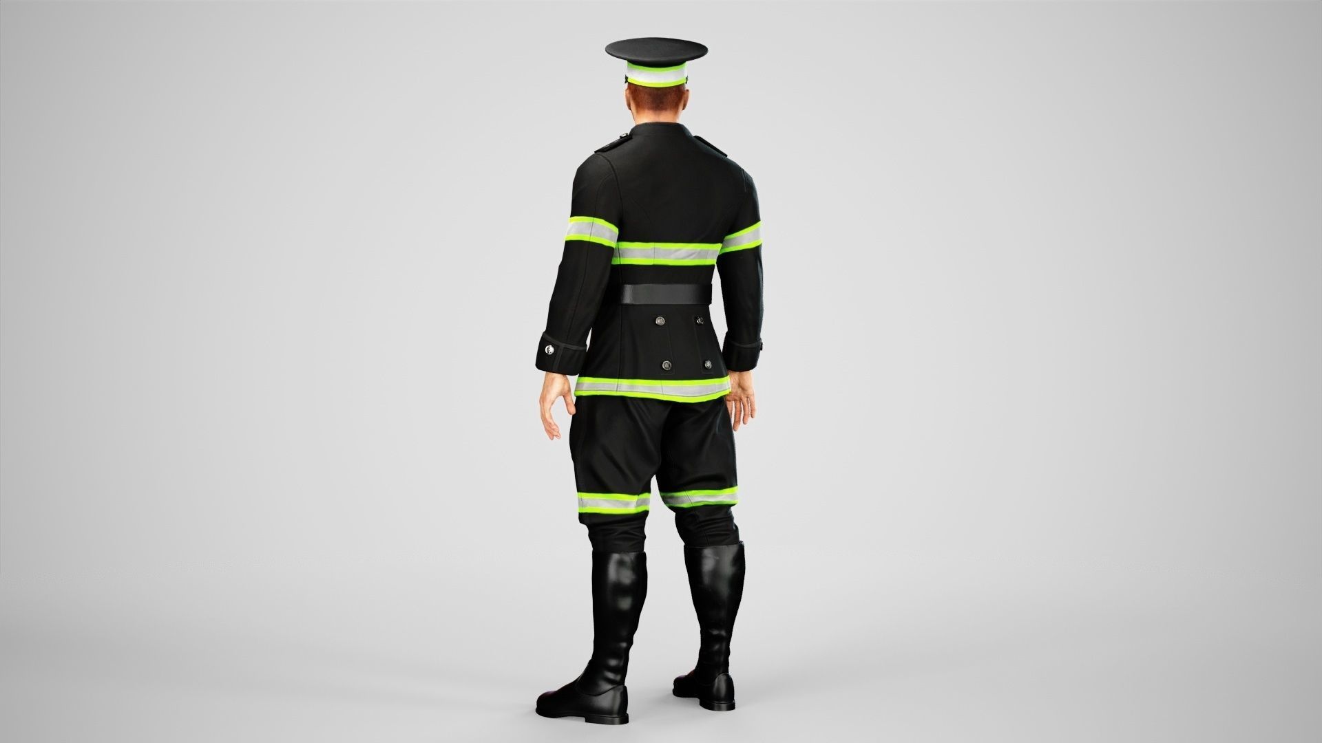 Police Low-poly 3D model_19