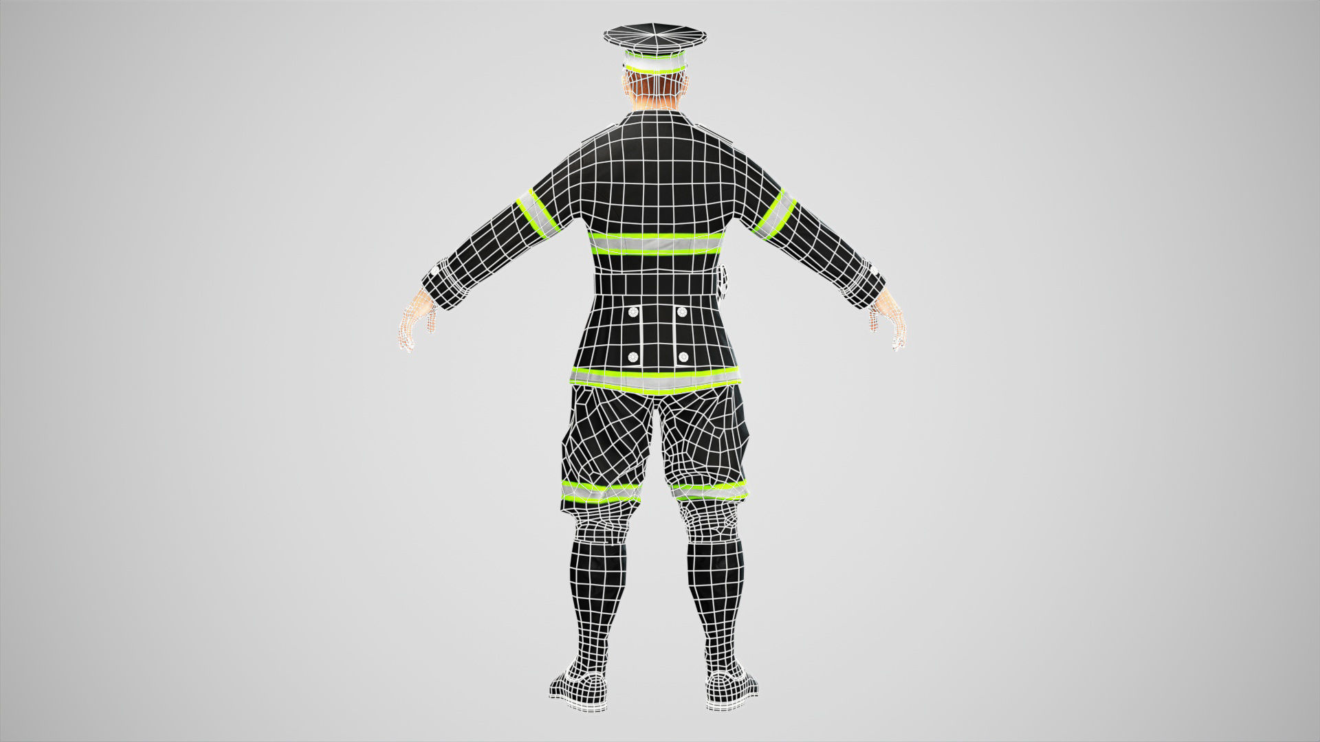 Police Low-poly 3D model_48