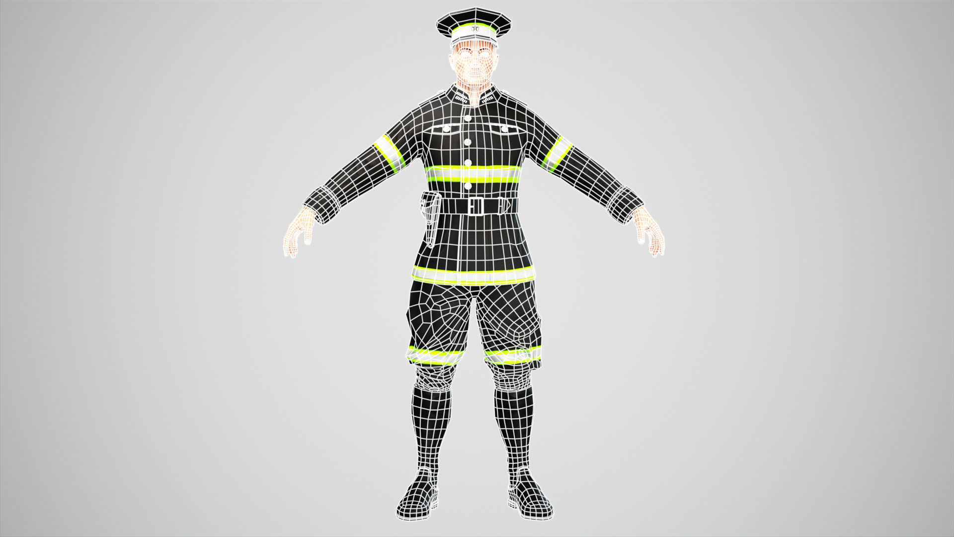 Police Low-poly 3D model_46