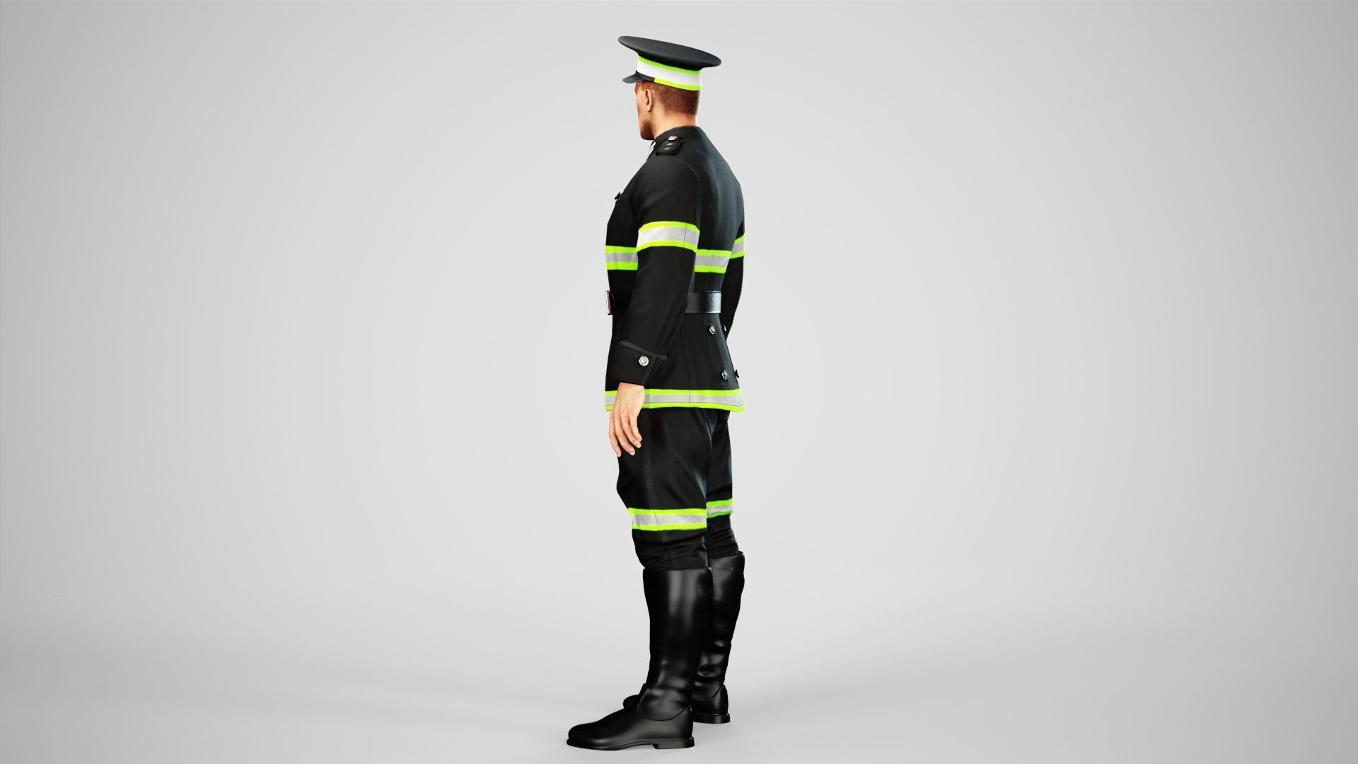 Police Low-poly 3D model_21