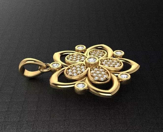 Flower Pendant 3D print model