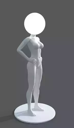 Nude style outdoor lamp 3d model
