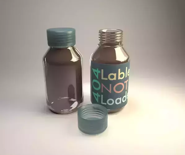 Medicine Bottle - Glass 3D model