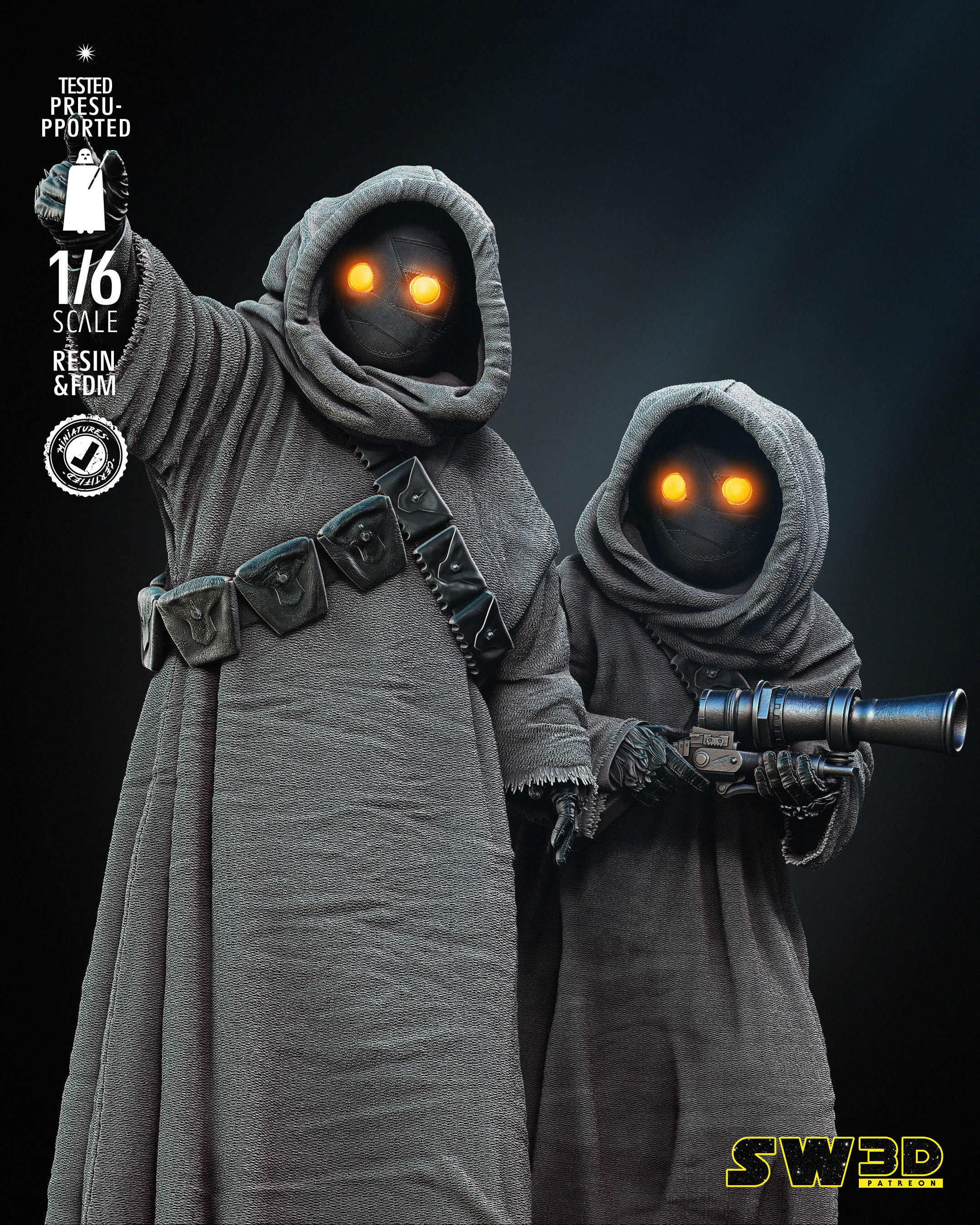 STAR WARS Jawas Sculpture 3D print model_27