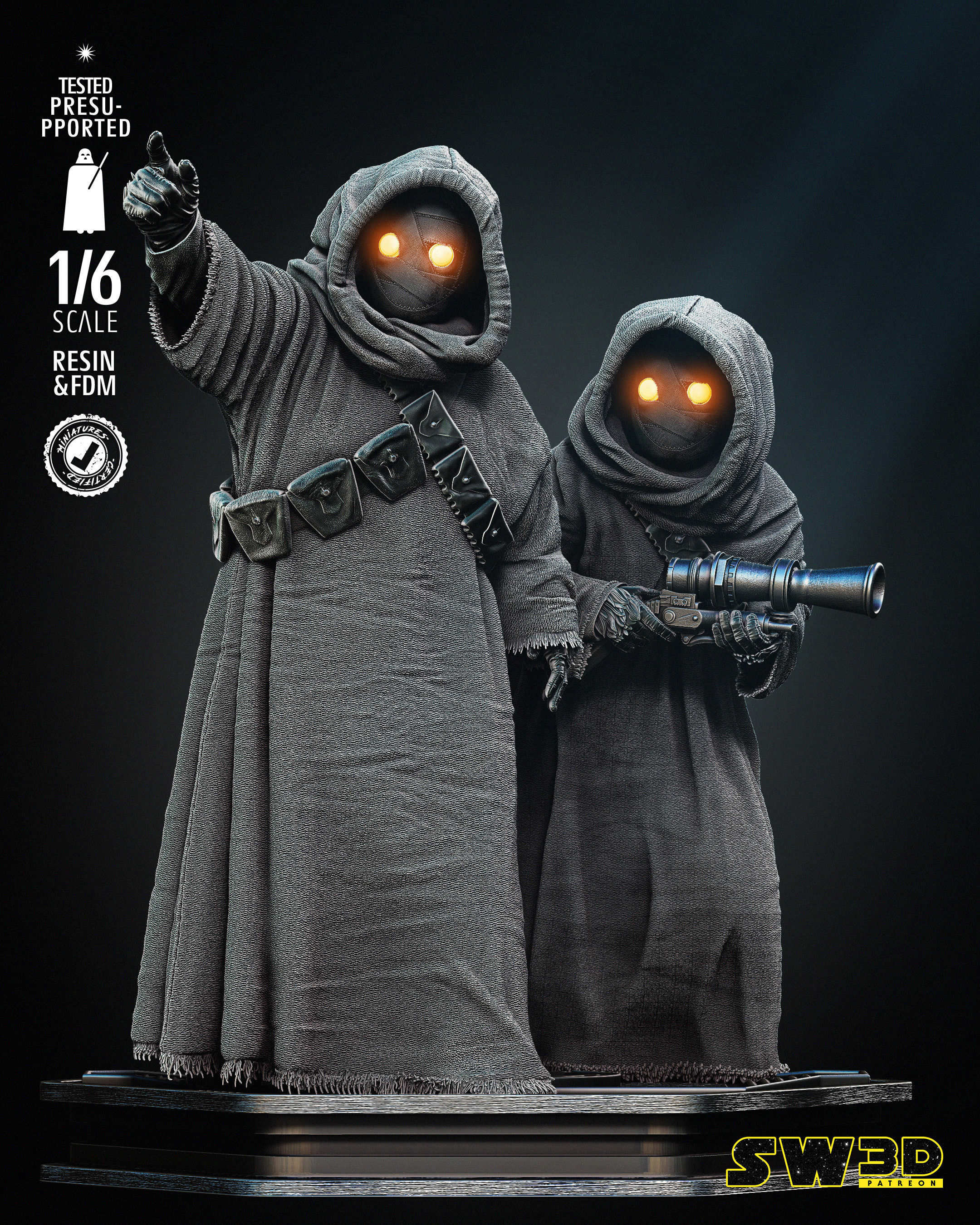 STAR WARS Jawas Sculpture 3D print model_13