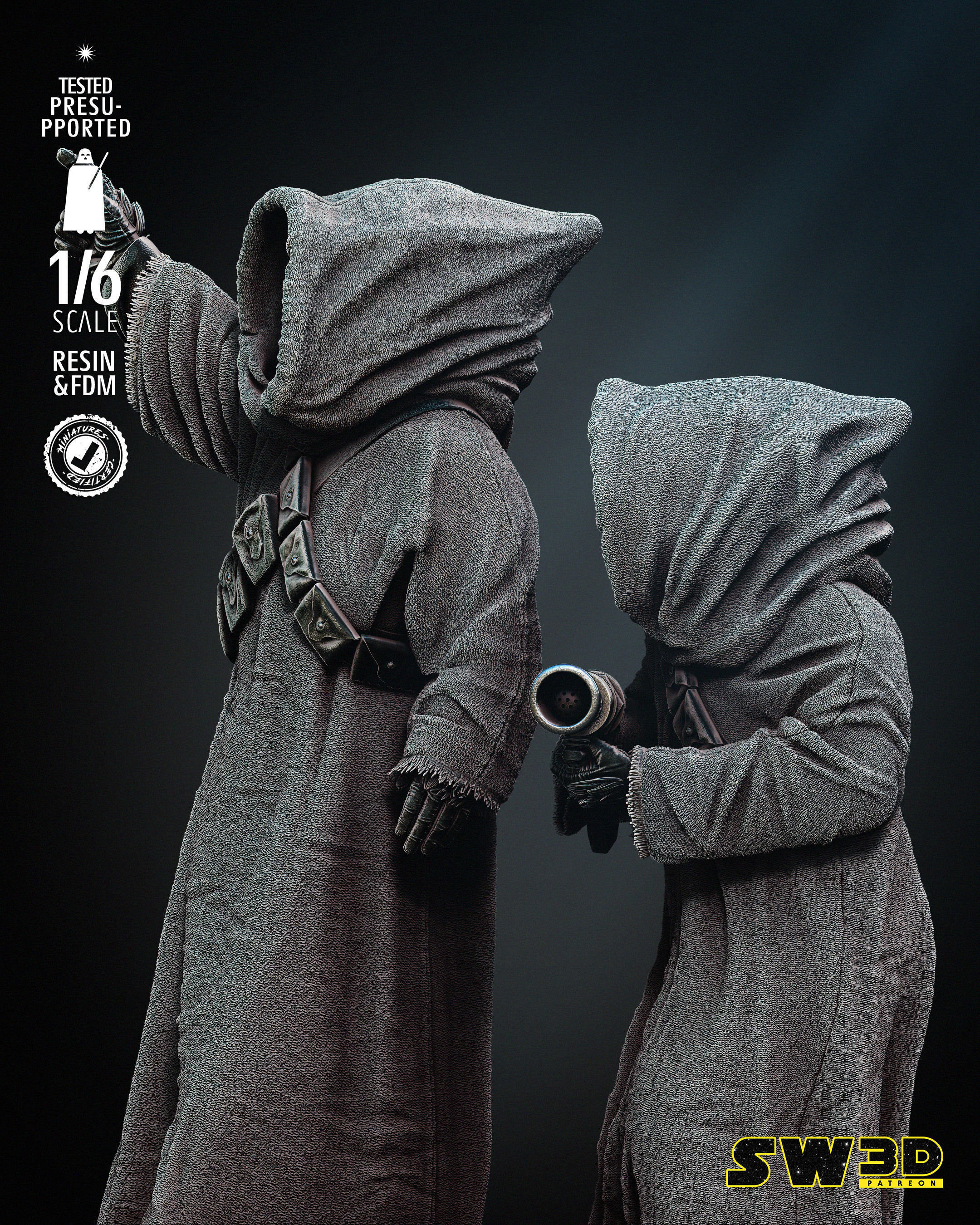 STAR WARS Jawas Sculpture 3D print model_9