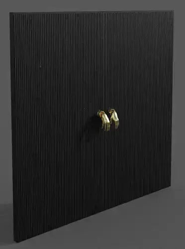 Hand Nob Double Door 3D model