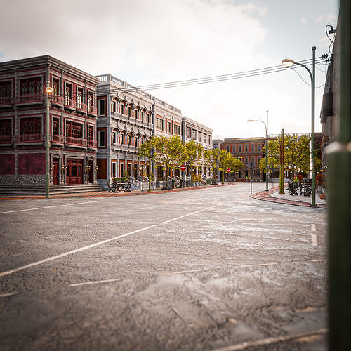 CITY SCENE MODULAR BUILDING WITH INTERIOR KITBASH DEMO FILE Low-poly 3D model 6