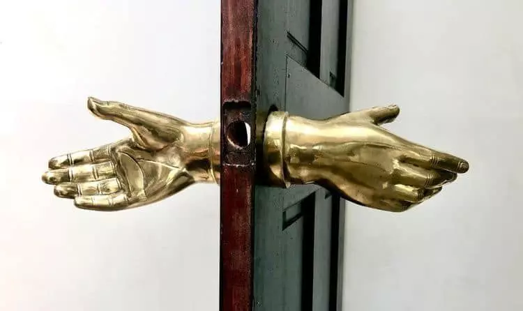 Human Hand Nob Door 3D model_0