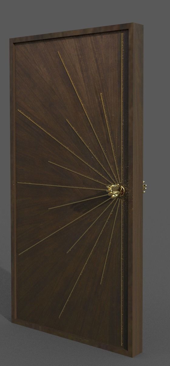 Human Hand Nob Door 3D model_1