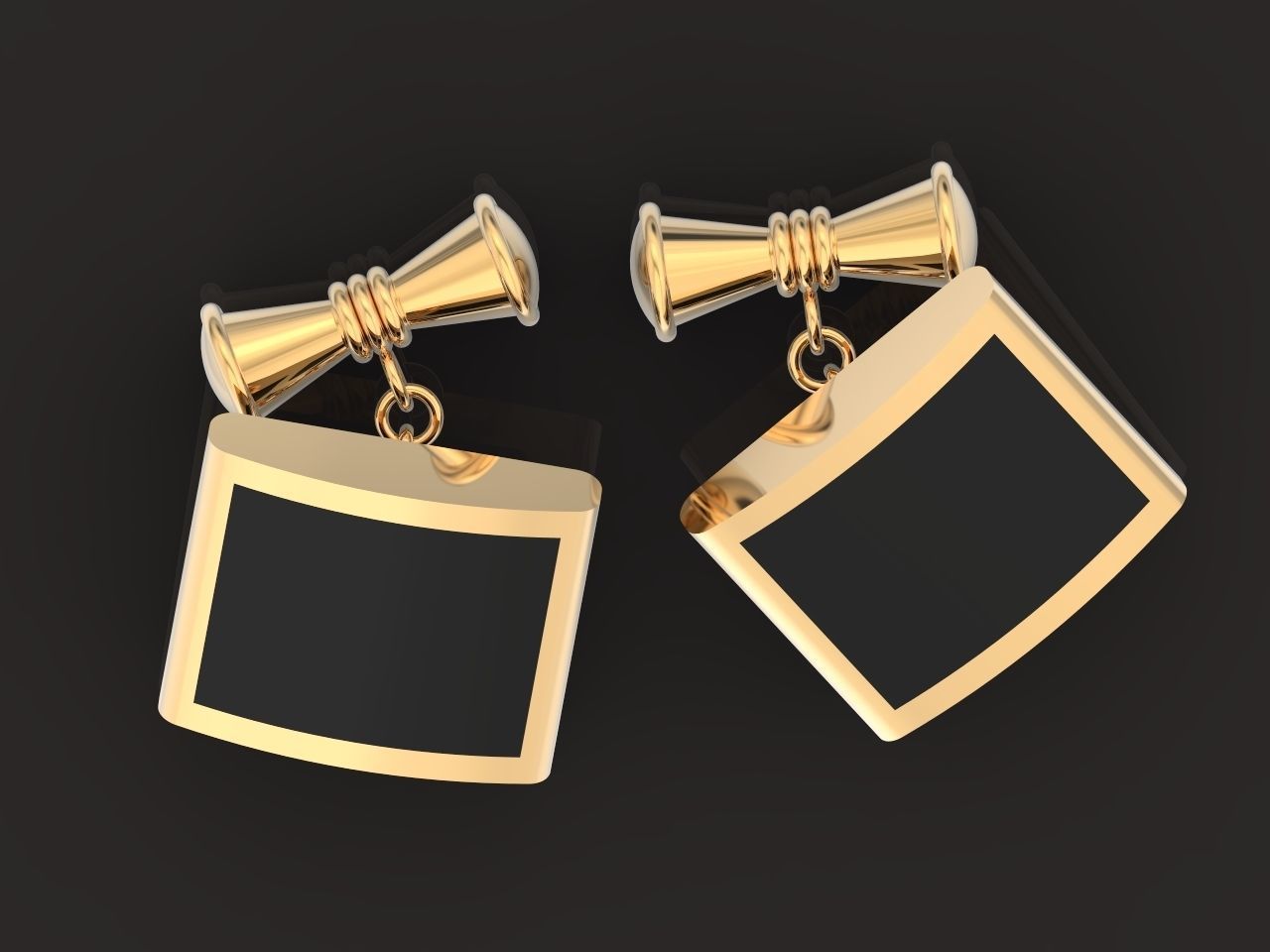 Men Cufflinks 1305 3D print model_1