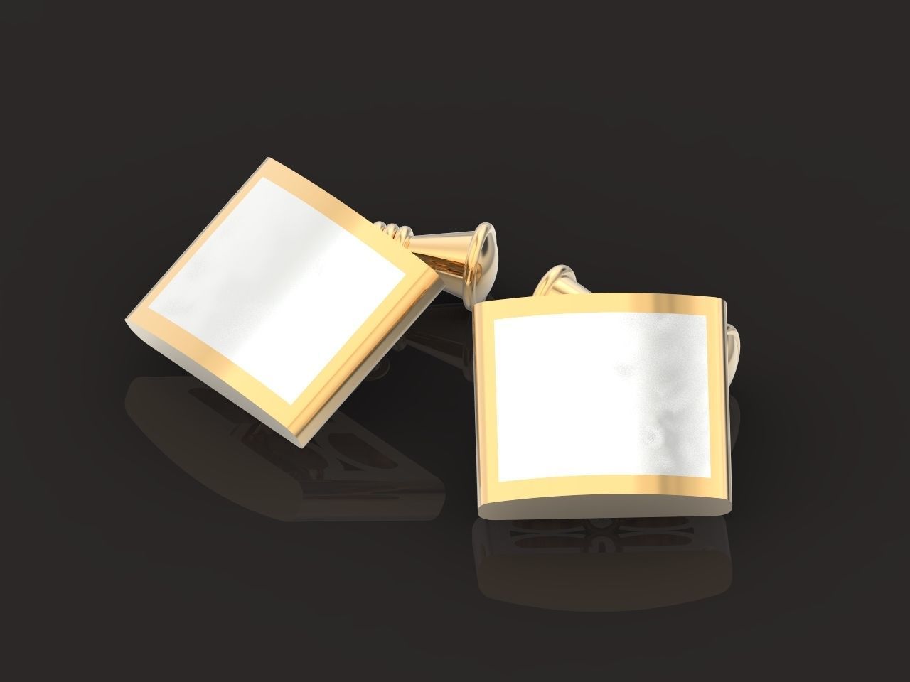 Men Cufflinks 1305 3D print model_22