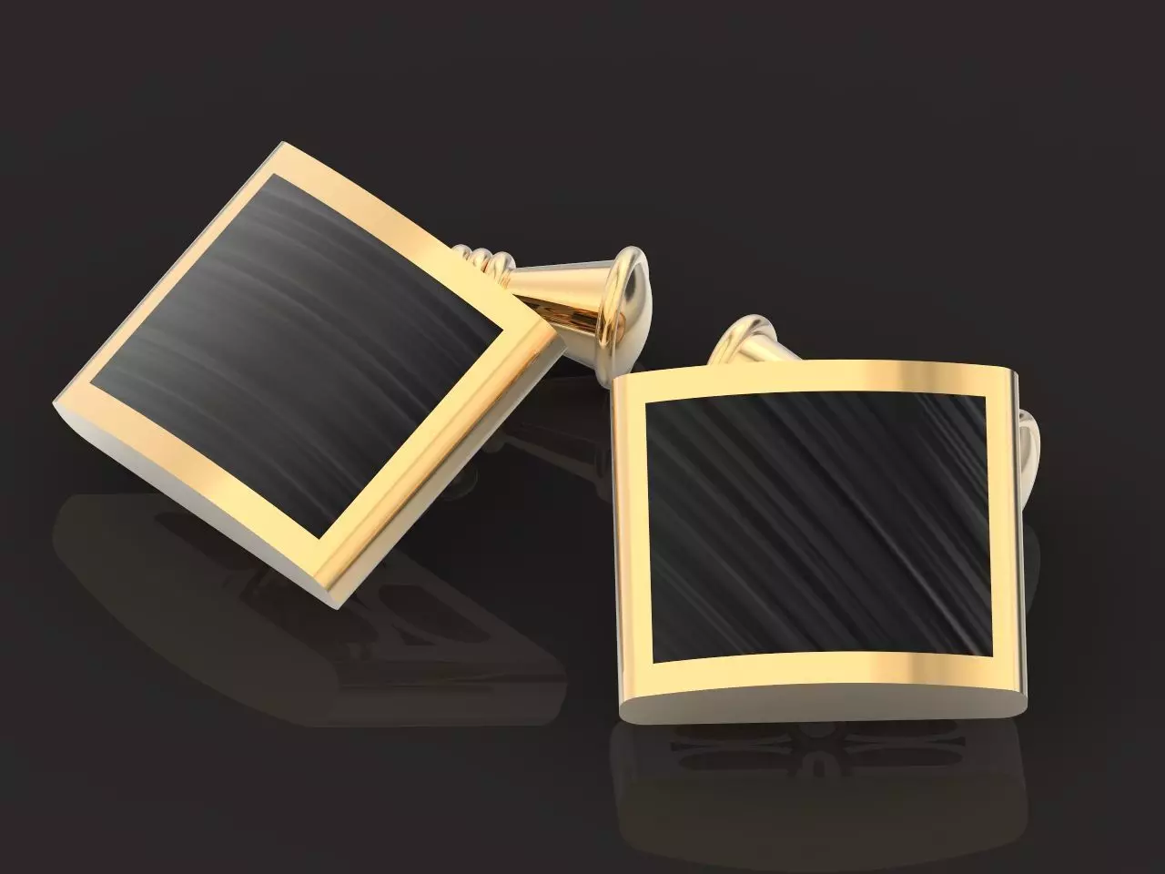 Men Cufflinks 1305 3D print model_0