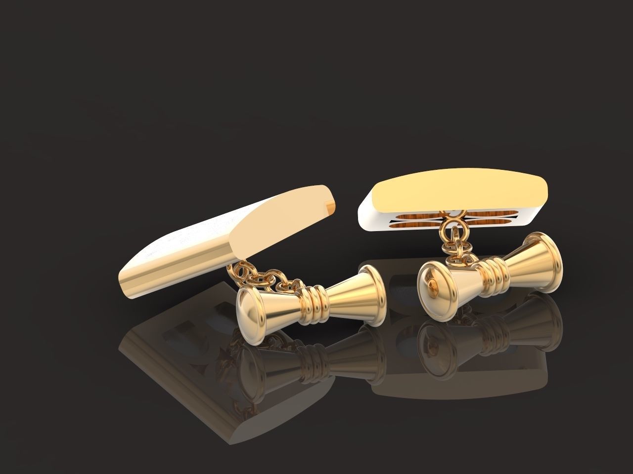 Men Cufflinks 1305 3D print model_25