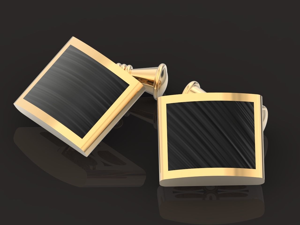 Men Cufflinks 1305 3D print model_10