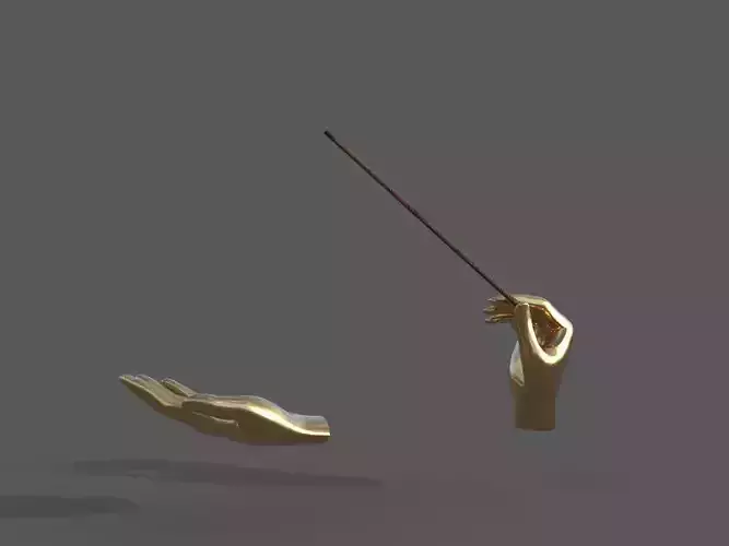 Decorative incense sticks human hand design 3D model