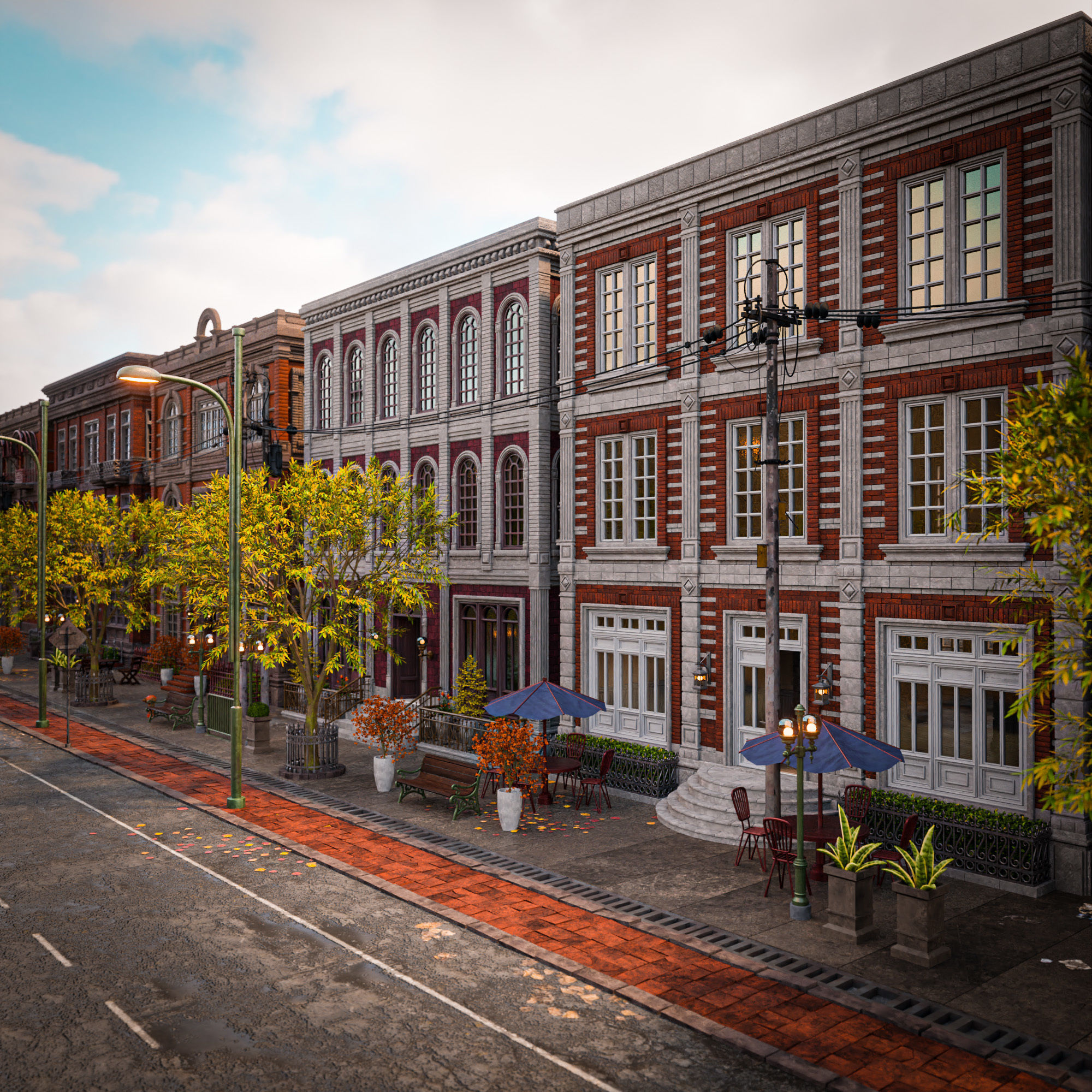 MODULAR BUILDING WITH INTERIOR KITBASH PACK WITH DEMO FILE 3D Model Collection_19