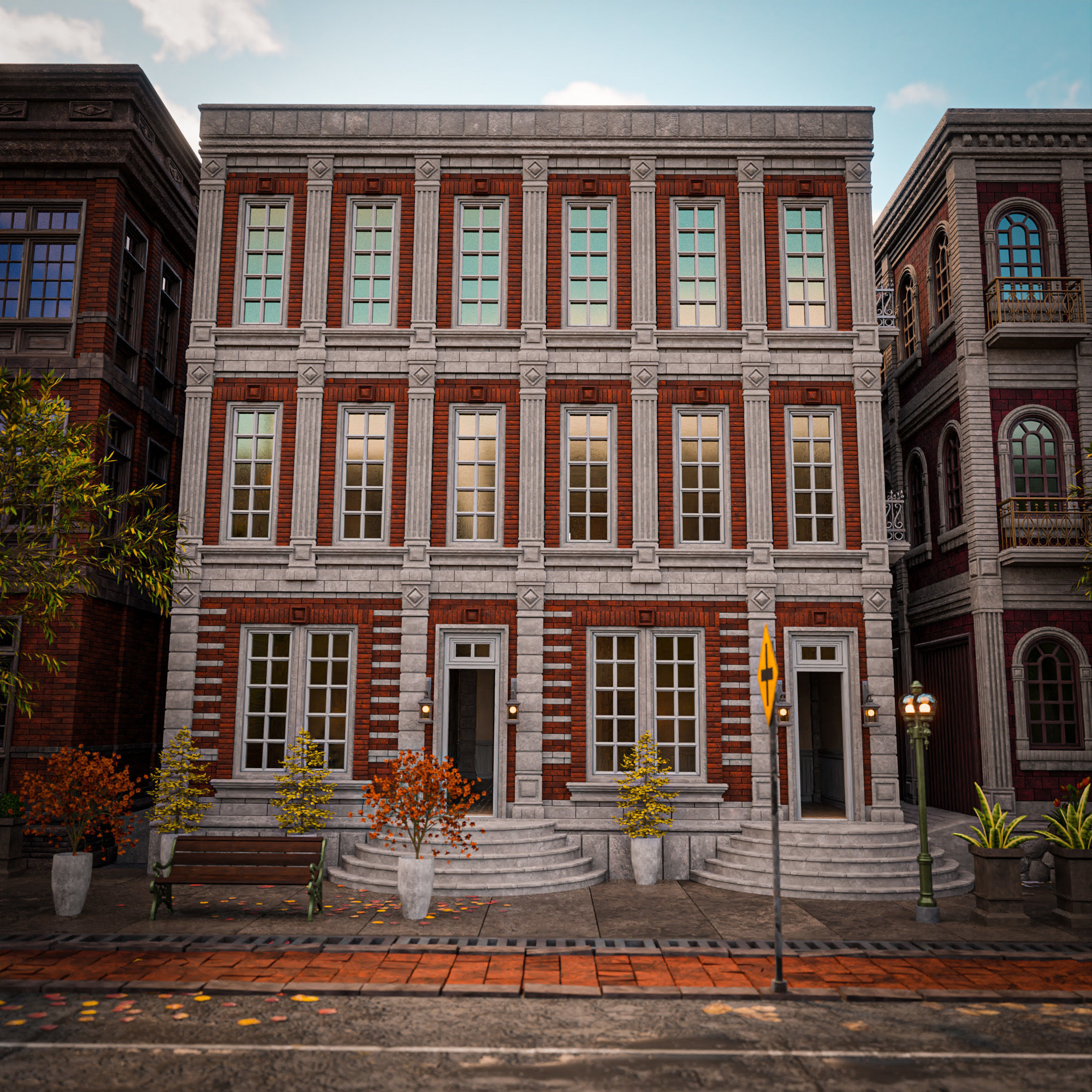 MODULAR BUILDING WITH INTERIOR KITBASH PACK WITH DEMO FILE 3D Model Collection_15